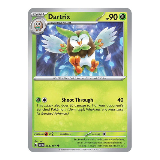 SV03: Obsidian Flames (OBF) - Dartrix (#014/197) (Near Mint)