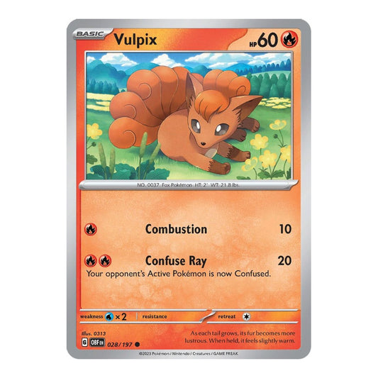 SV03: Obsidian Flames (OBF) - Vulpix (#028/197)