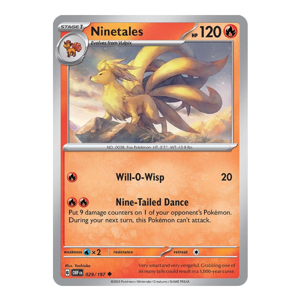 SV03: Obsidian Flames (OBF) - Ninetales (#029/197) (Near Mint)