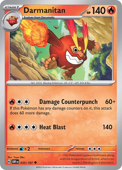 SV03: Obsidian Flames (OBF) - Darmanitan (#035/197, Uncommon) ()