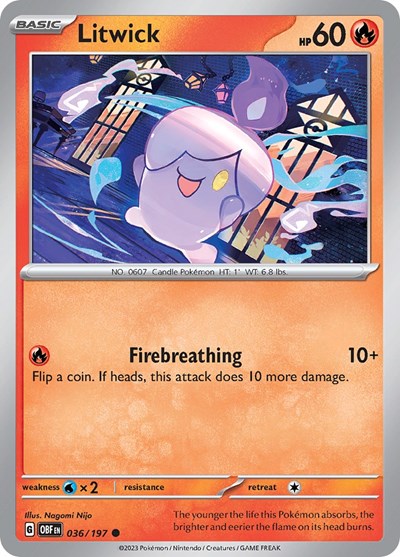 SV03: Obsidian Flames (OBF) - Litwick (#036/197, Common) ()