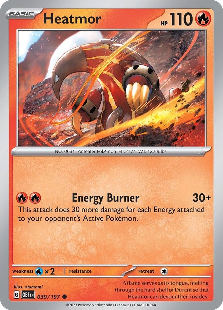 SV03: Obsidian Flames (OBF) - Heatmor (#039/197, Common) ()