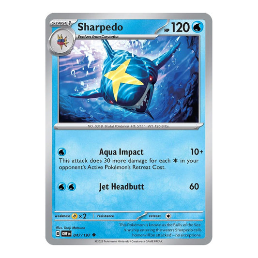 SV03: Obsidian Flames (OBF) - Sharpedo (#047/197) (Near Mint)