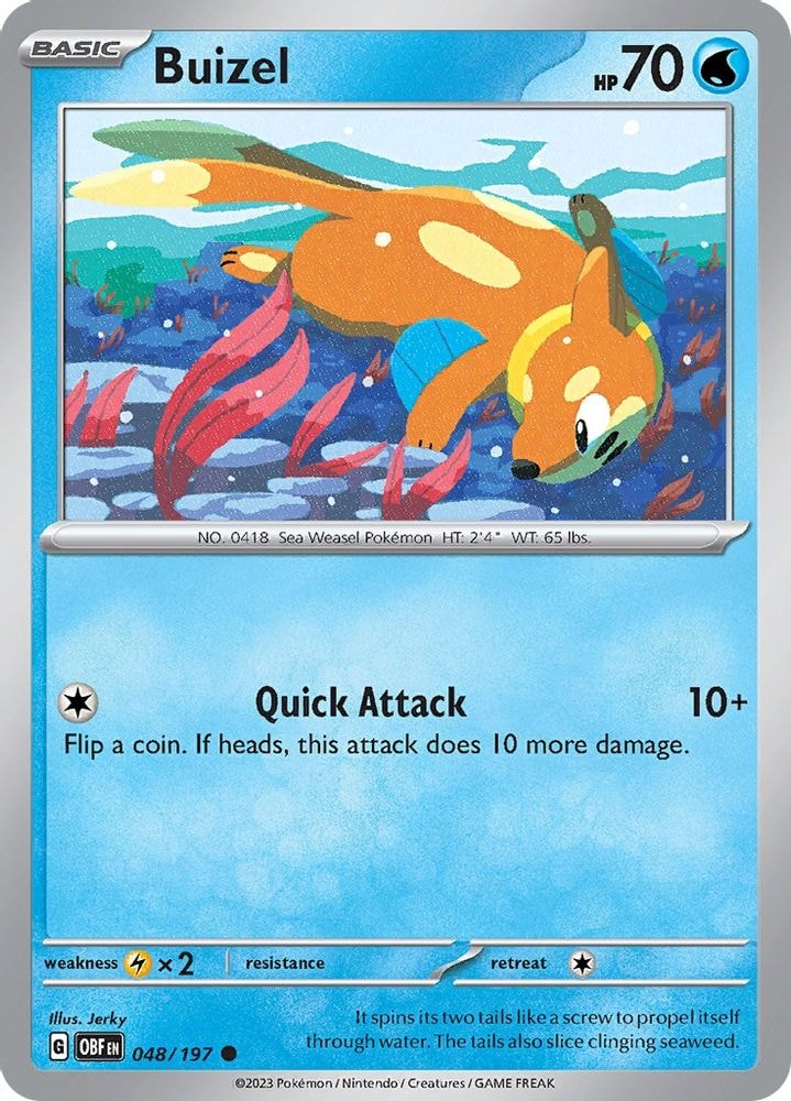 SV03: Obsidian Flames (OBF) - Buizel (#048/197, Common) ()