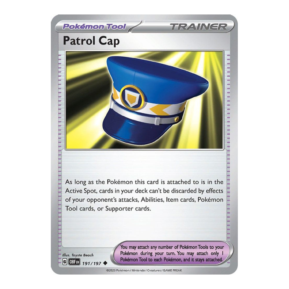 SV03: Obsidian Flames (OBF) - Patrol Cap (#191/197) (Near Mint)