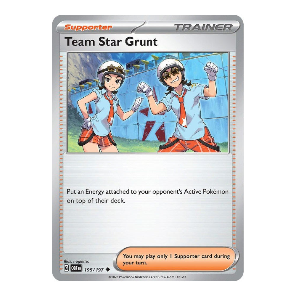 SV03: Obsidian Flames (OBF) - Team Star Grunt (#195/197) (Near Mint)