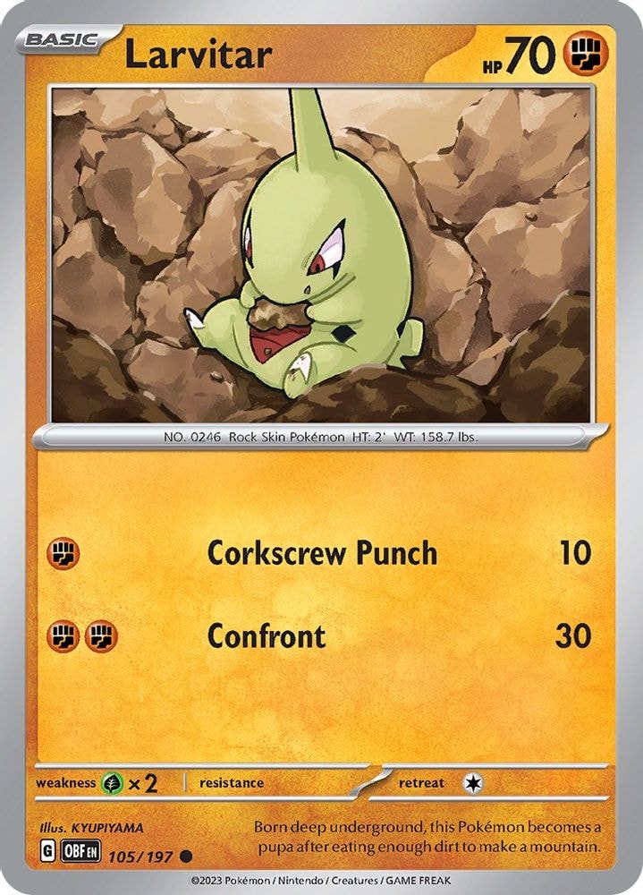 SV03: Obsidian Flames (OBF) - Larvitar (#105/197, Common) ()