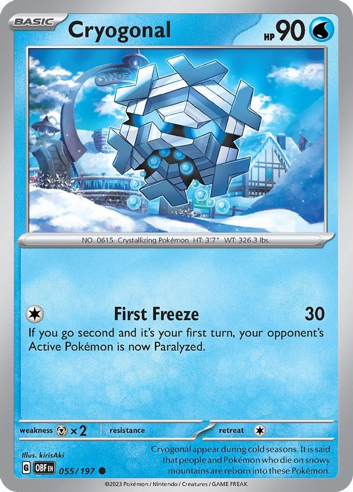 SV03: Obsidian Flames (OBF) - Cryogonal (#055/197, Common) ()