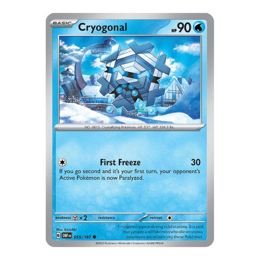 SV03: Obsidian Flames (OBF) - Cryogonal (#055/197) (Near Mint)