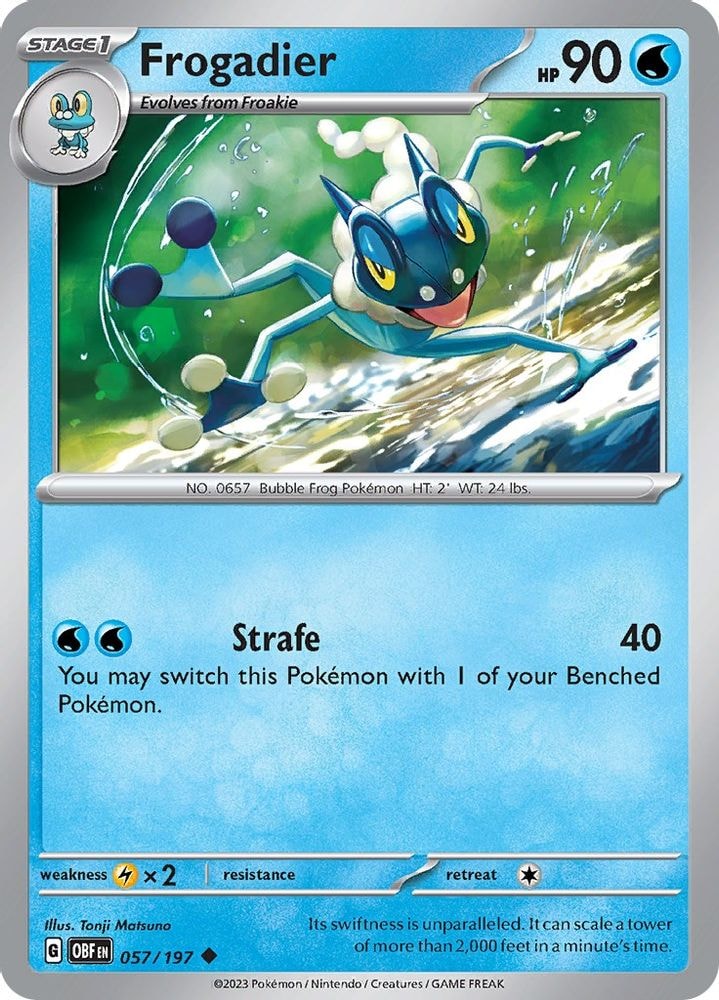 SV03: Obsidian Flames (OBF) - Frogadier (#057/197, Uncommon)