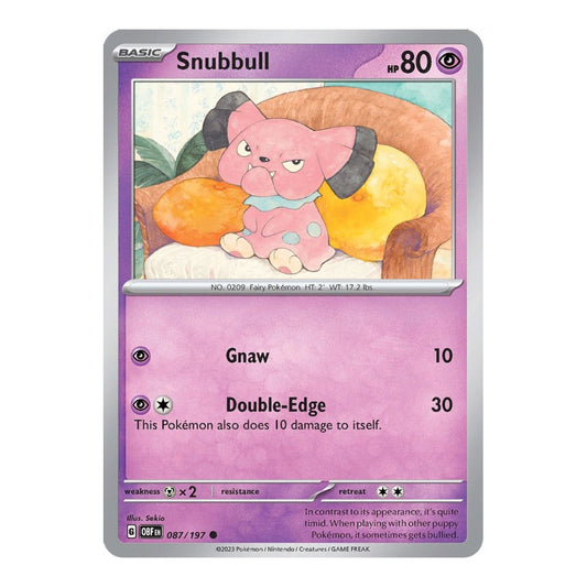 SV03: Obsidian Flames (OBF) - Snubbull (#087/197)