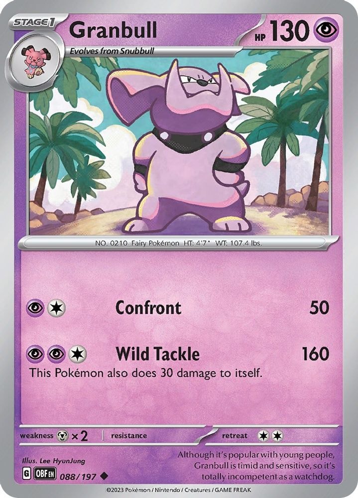SV03: Obsidian Flames (OBF) - Granbull (#088/197, Uncommon) ()