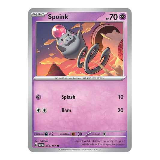 SV03: Obsidian Flames (OBF) - Spoink (#090/197) (Near Mint)