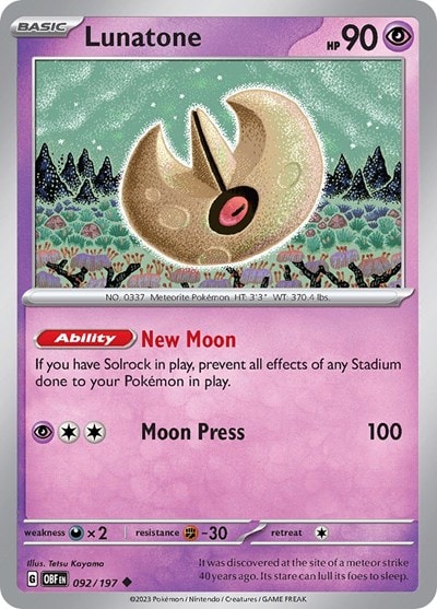 SV03: Obsidian Flames (OBF) - Lunatone