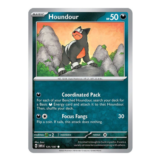 SV03: Obsidian Flames (OBF) - Houndour 131 197 (#131/197) (Near Mint)