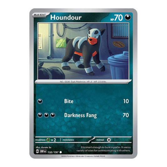 SV03: Obsidian Flames (OBF) - Houndour 132 197 (#132/197) (Near Mint)