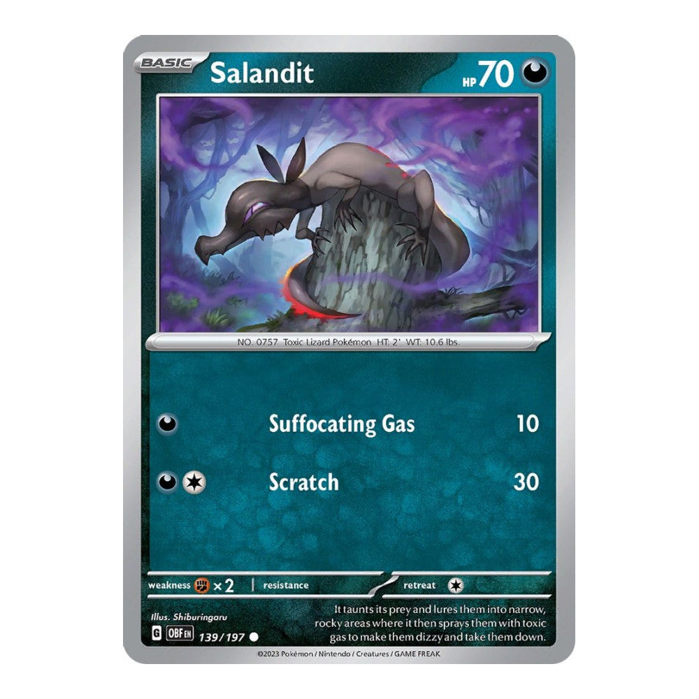 SV03: Obsidian Flames (OBF) - Salandit (#139/197) (Near Mint)