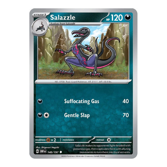SV03: Obsidian Flames (OBF) - Salazzle (#140/197) (Near Mint)