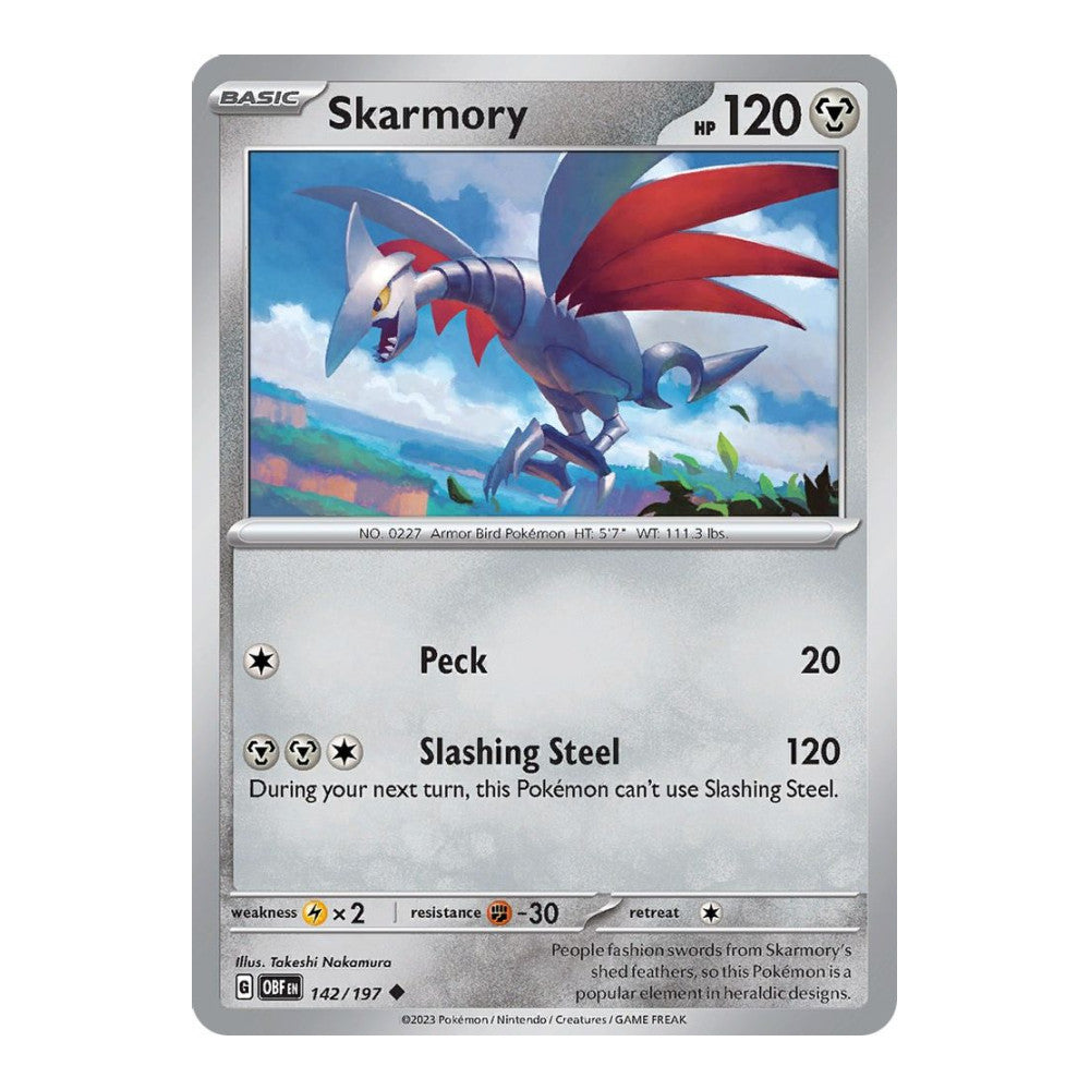 SV03: Obsidian Flames (OBF) - Skarmory (#142/197) (Near Mint)