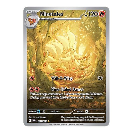 SV03: Obsidian Flames (OBF) - Ninetales 199 197 (#199/197) (Near Mint)