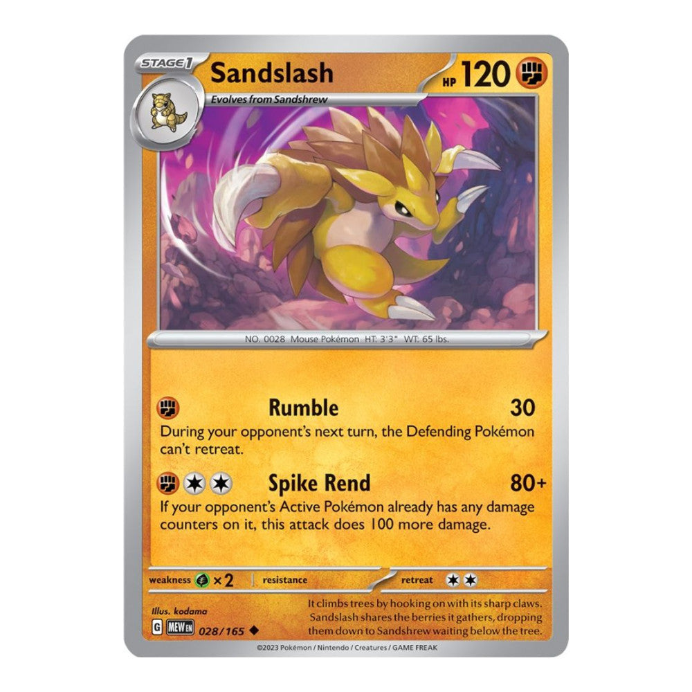 SV: Scarlet & Violet 151 (MEW) - Sandslash (#028/165)