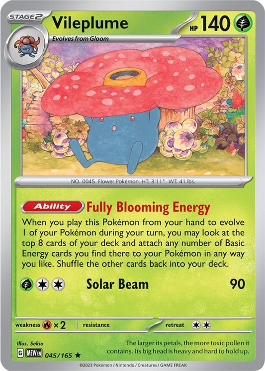 SV: Scarlet & Violet 151 (MEW) - Vileplume (#045/165, Rare) ()