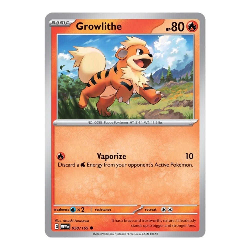 SV: Scarlet & Violet 151 (MEW) - Growlithe (#058/165)