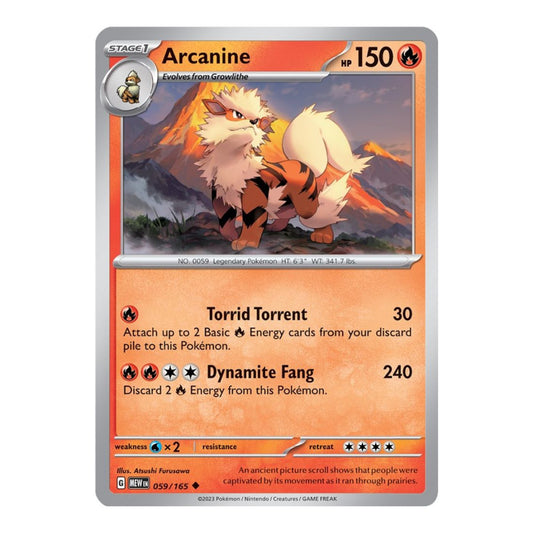 SV: Scarlet & Violet 151 (MEW) - Arcanine (#059/165)