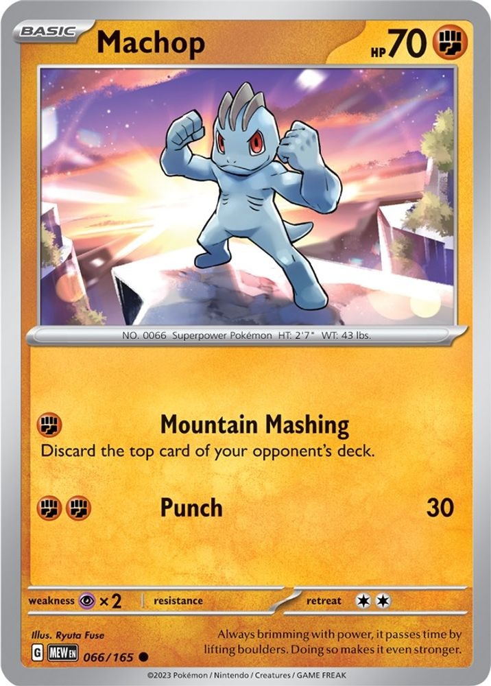 SV: Scarlet & Violet 151 (MEW) - Machop (#066/165, Common) ()