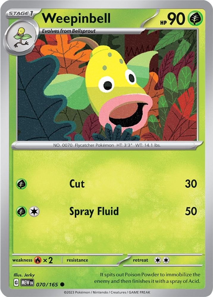 SV: Scarlet & Violet 151 (MEW) - Weepinbell (#070/165, Common) ()