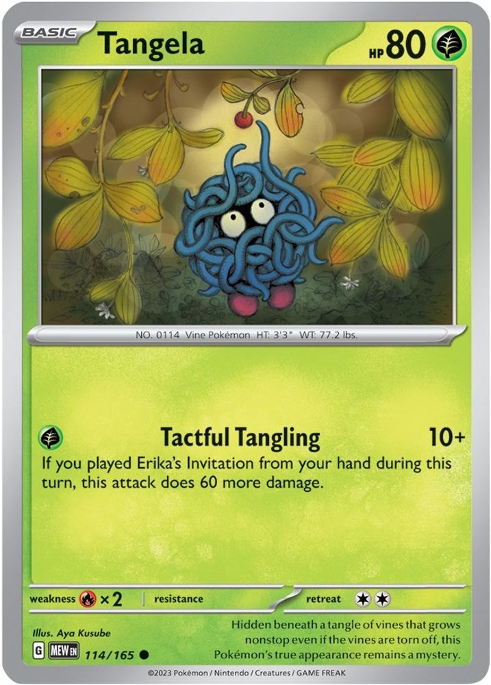 SV: Scarlet & Violet 151 (MEW) - Tangela - 114/165 (#114/165, Common) ()