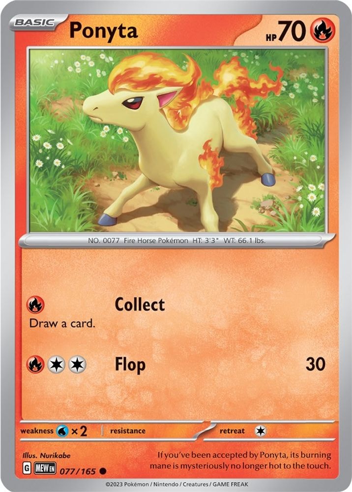 SV: Scarlet & Violet 151 (MEW) - Ponyta (#077/165, Common) ()