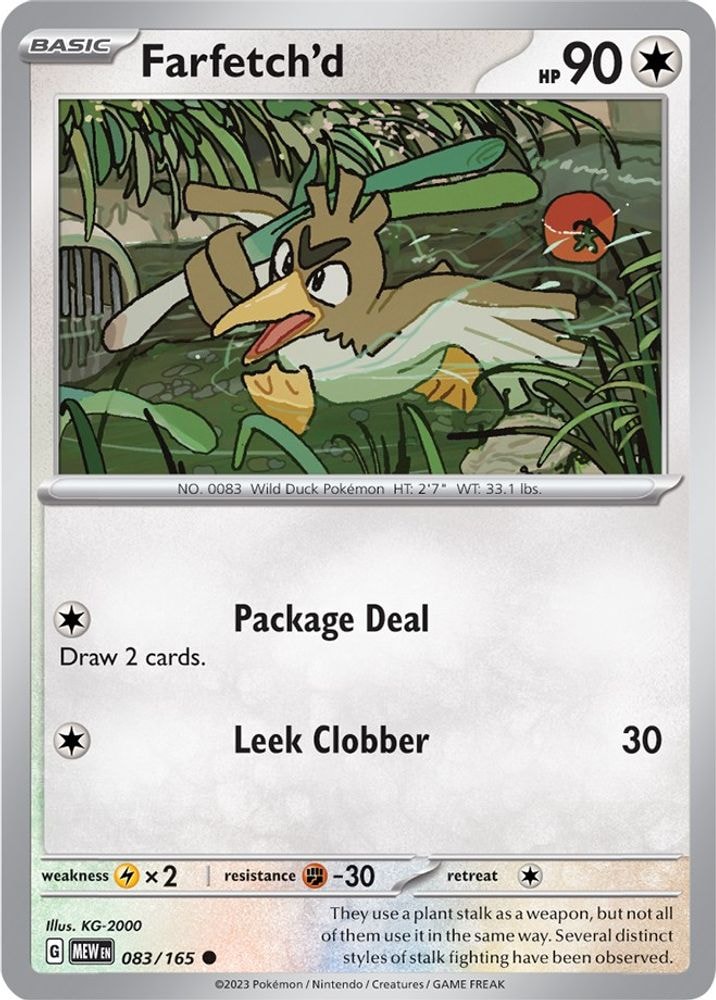 SV: Scarlet & Violet 151 (MEW) - Farfetch'd (#083/165, Common) ()