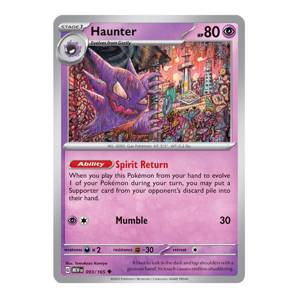 SV: Scarlet & Violet 151 (MEW) - Haunter (#093/165)