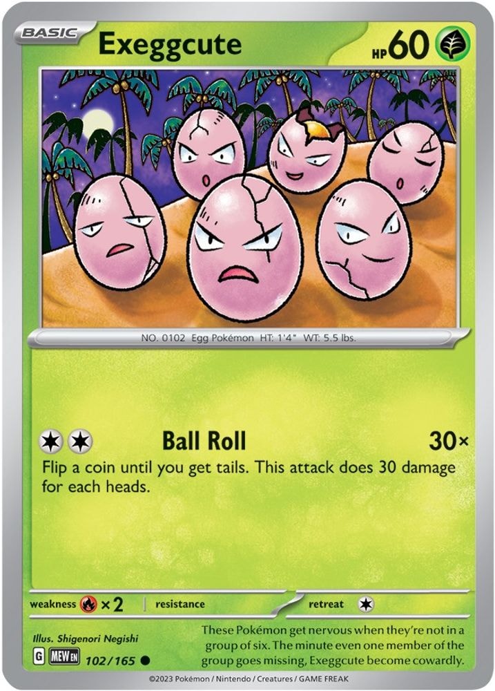 SV: Scarlet & Violet 151 (MEW) - Exeggcute (#102/165, Common) ()
