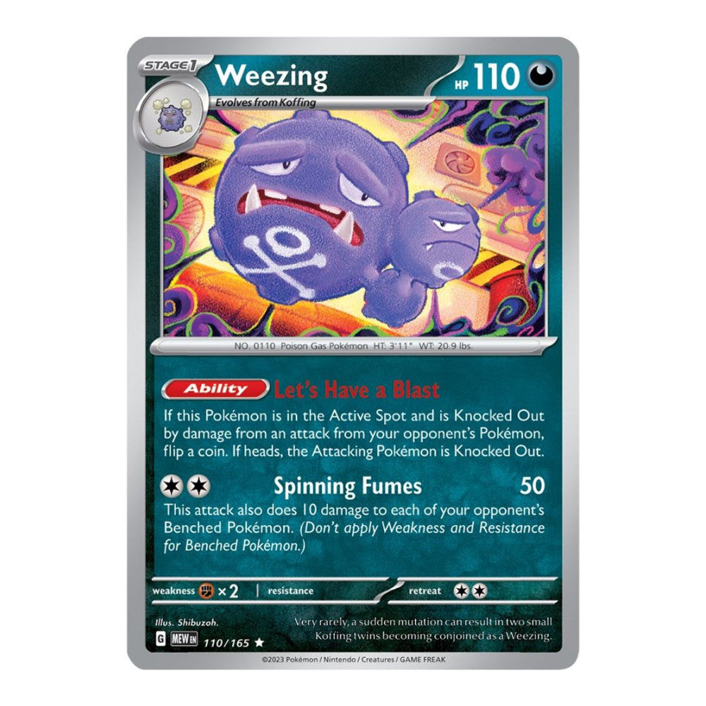 SV: Scarlet & Violet 151 (MEW) - Weezing (#110/165) (Near Mint)
