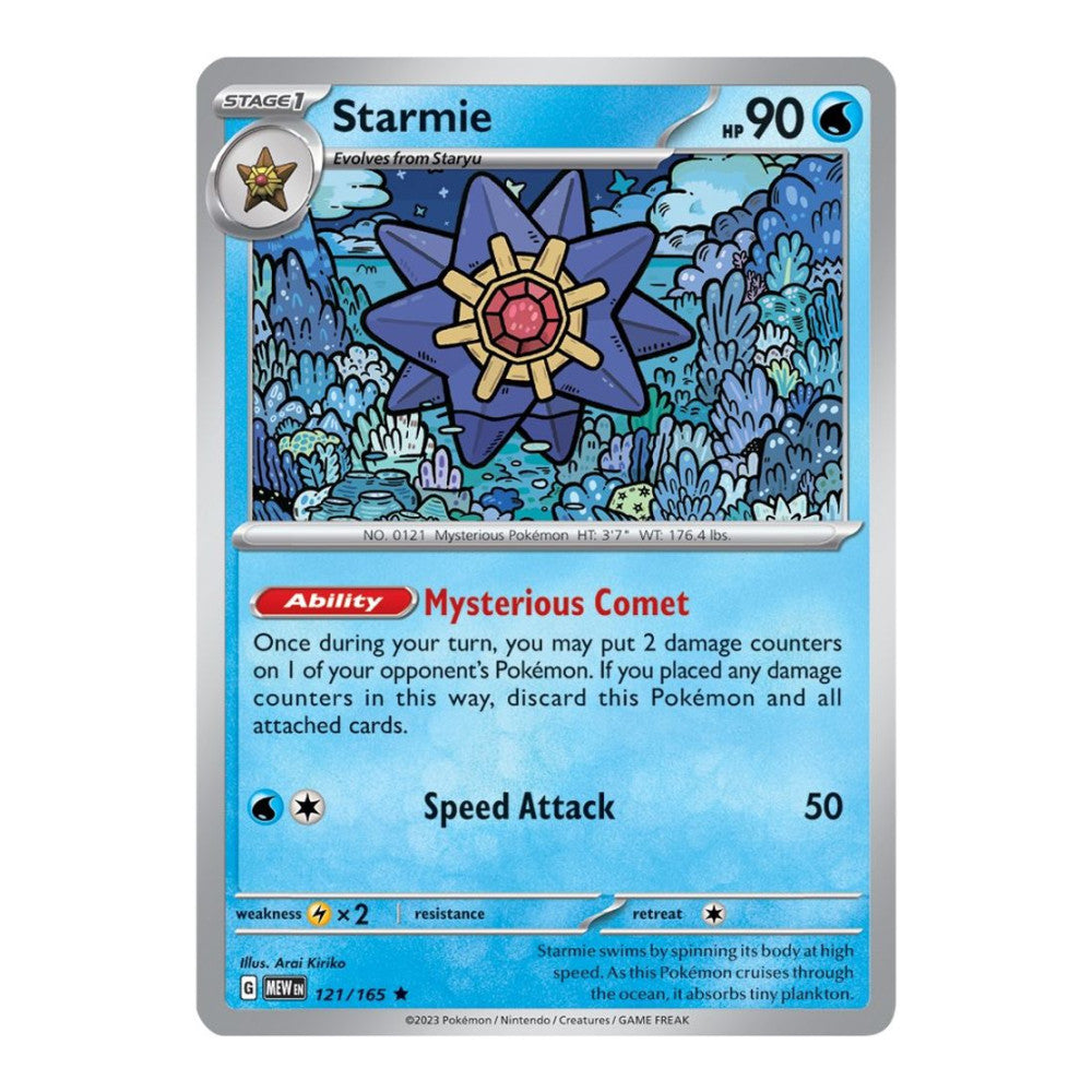 SV: Scarlet & Violet 151 (MEW) - Starmie (#121/165) (Near Mint)