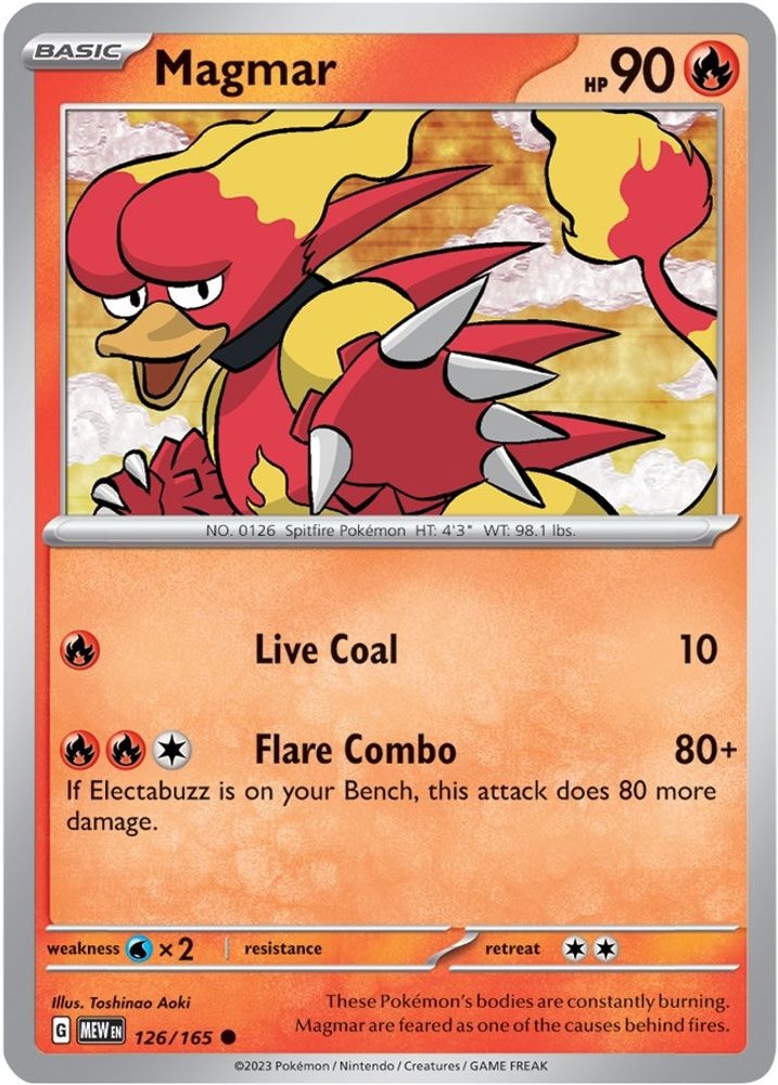 SV: Scarlet & Violet 151 (MEW) - Magmar (#126/165, Common) ()