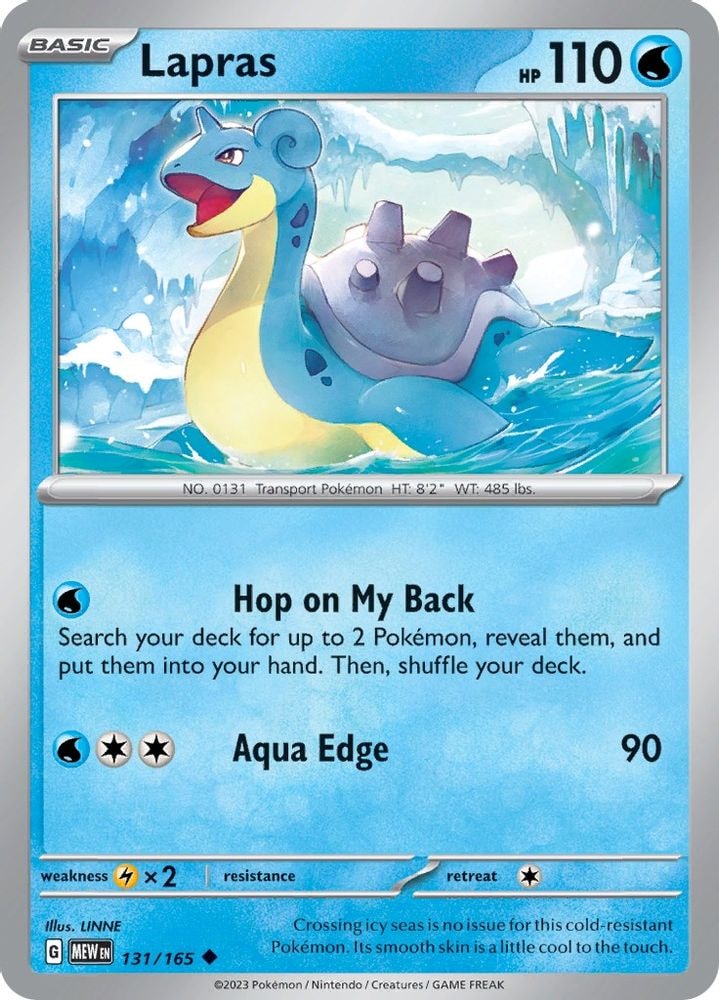 SV: Scarlet & Violet 151 (MEW) - Lapras (#131/165, Uncommon) ()