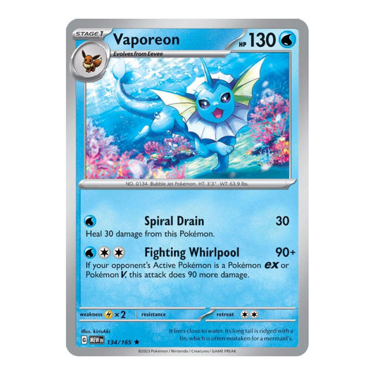 SV: Scarlet & Violet 151 (MEW) - Vaporeon (#134/165)