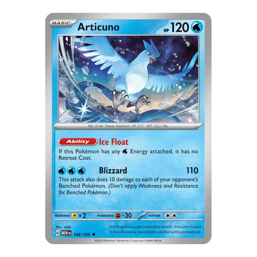 SV: Scarlet & Violet 151 (MEW) - Articuno (#144/165) (Near Mint)
