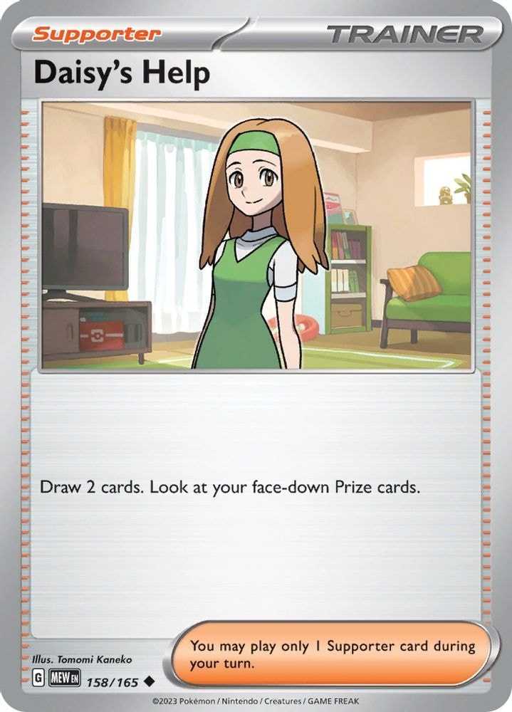 SV: Scarlet & Violet 151 (MEW) - Daisy's Help - 158/165 (#158/165, Uncommon) ()
