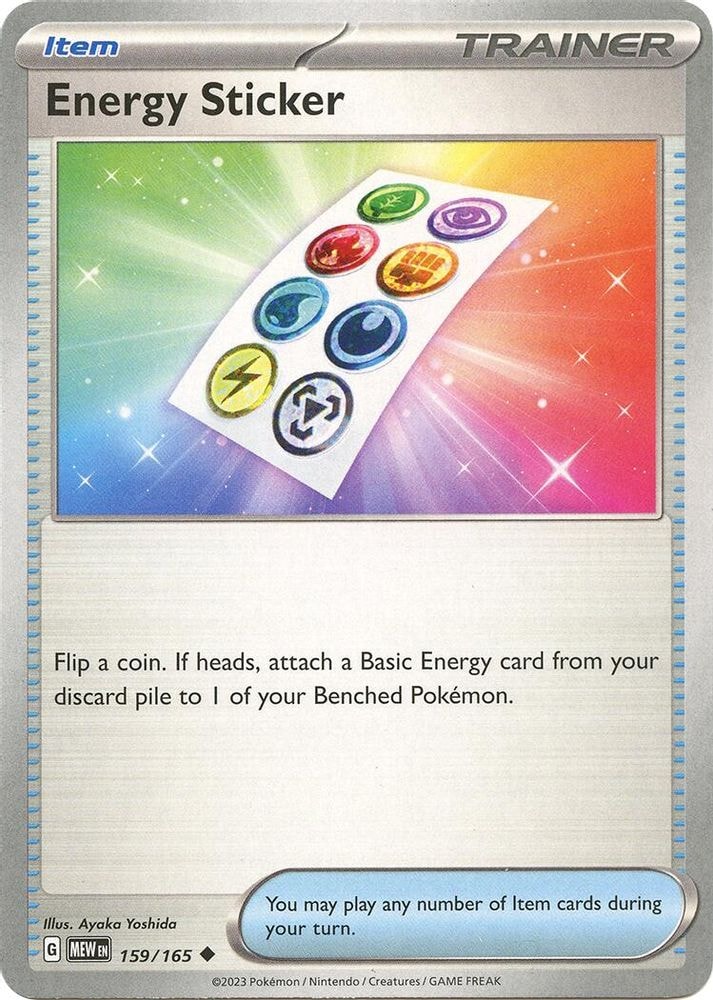 SV: Scarlet & Violet 151 (MEW) - Energy Sticker (#159/165, Uncommon) ()