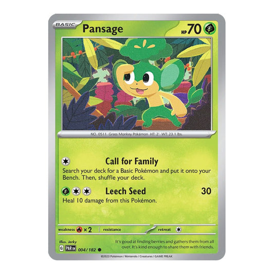 SV04: Paradox Rift (PAR) - Pansage (#004/182) (Near Mint)