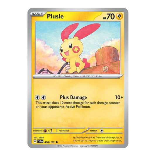 SV04: Paradox Rift (PAR) - Plusle 060 182 (#060/182) (Near Mint)