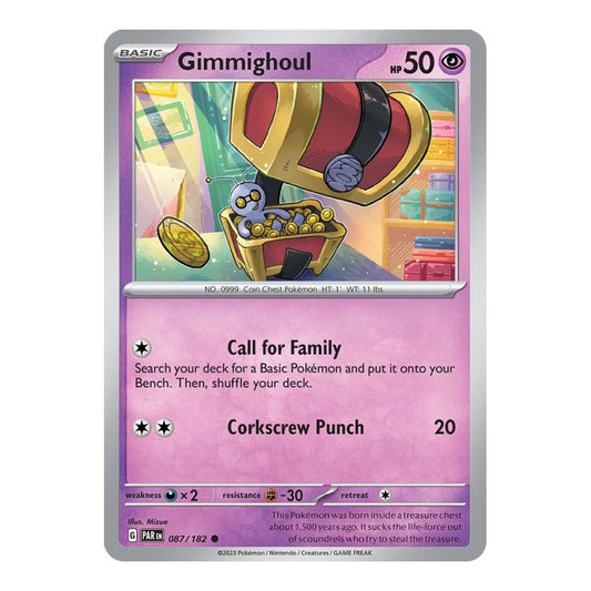 SV04: Paradox Rift (PAR) - Gimmighoul 087 182 (#087/182) (Near Mint)