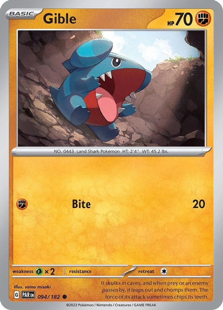 SV04: Paradox Rift (PAR) - Gible (#094/182, Common) ()