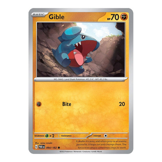 SV04: Paradox Rift (PAR) - Gible (#094/182) (Near Mint)