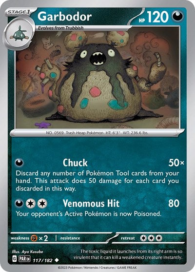 SV04: Paradox Rift (PAR) - Garbodor - 117/182 (#117/182, Uncommon) ()
