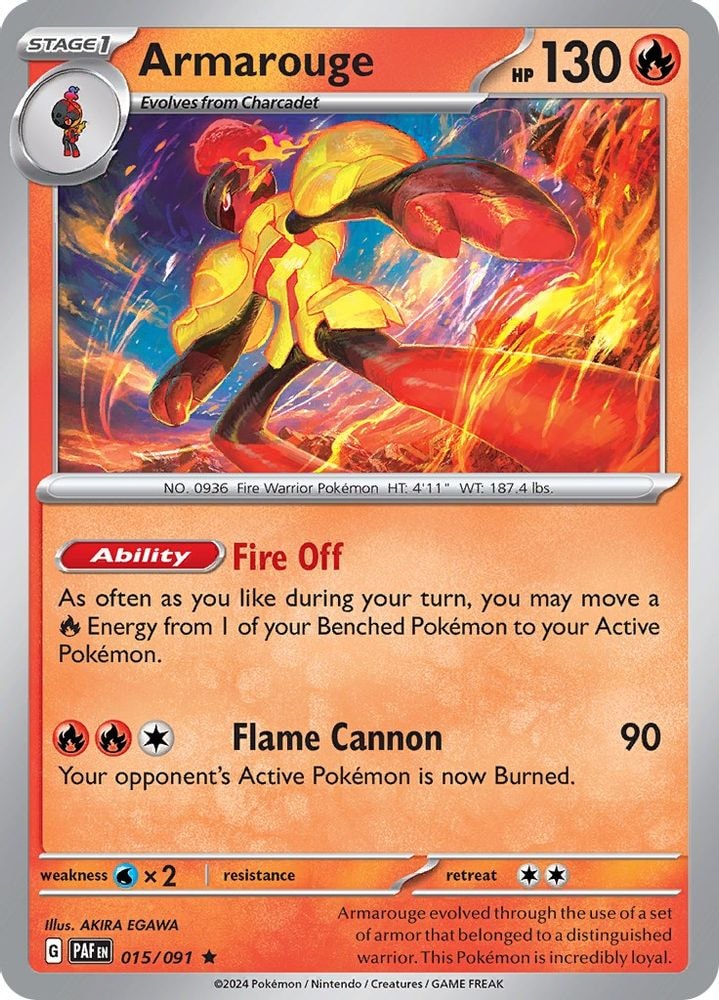 SV: Paldean Fates (PAF) - Armarouge - 015/091 (#015/091, Rare) ()